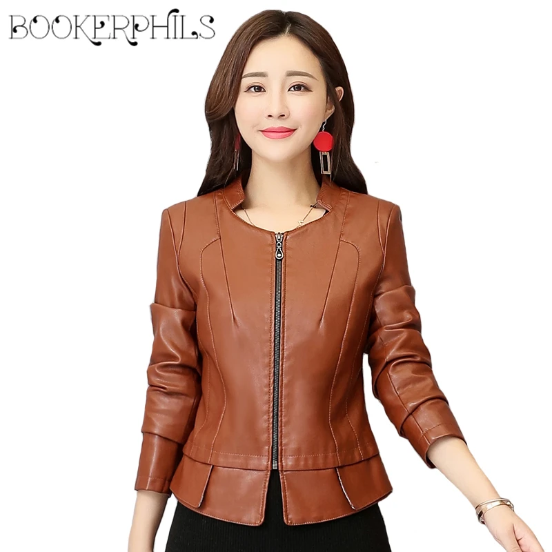 2019 Women Leather Jacket Winter Autumn Washed PU Leather Motorcycle Jacket Plus Size 4XL Slim Female Soft Leather Outerwear
2019 Women Leather Jacket Winter Autumn Washed PU Leather Motorcycle Jacket Plus Size 4XL Slim Female Soft Leather Outerwear