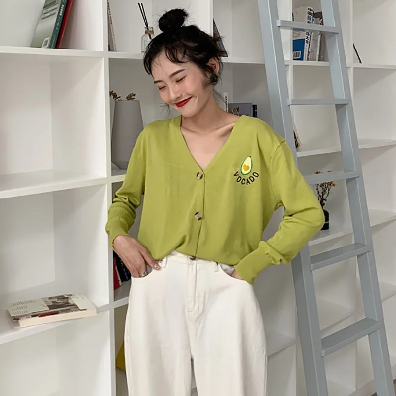 Ulzzang Avocado Embroidery Button Down Shirt for Women 2019 Korea Fashion Long Sleeve Black Green Button Up Womens Blouse
Ulzzang Avocado Embroidery Button Down Shirt for Women 2019 Korea Fashion Long Sleeve Black Green Button Up Womens Blouse