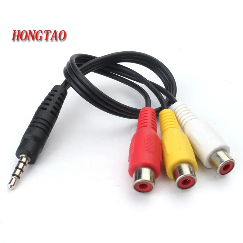 High Speed 3.5 mm Male Jack To 3 RCA Female Plug Adapter Audio Converter Video AV Cable Wire Cord 2.5mm to RCA Wholesale
High Speed 3.5 mm Male Jack To 3 RCA Female Plug Adapter Audio Converter Video AV Cable Wire Cord 2.5mm to RCA Wholesale