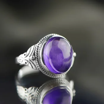 Real Pure 925 Silver Sterling Ring Vintage Amethyst Women Jewelry Natural Stone Crystal Elegant Fine Jewelry Anillos
Real Pure 925 Silver Sterling Ring Vintage Amethyst Women Jewelry Natural Stone Crystal Elegant Fine Jewelry Anillos