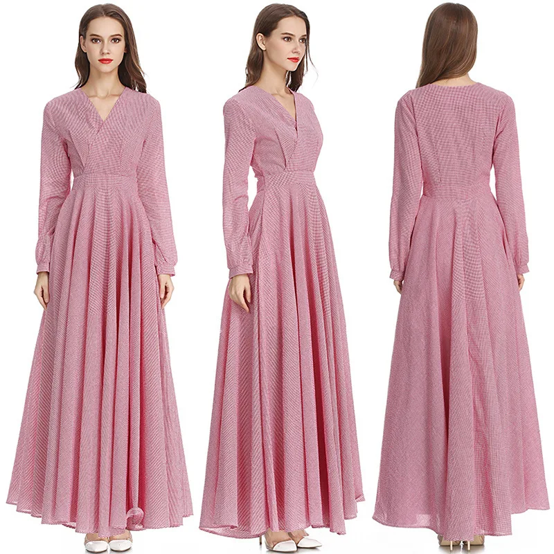 Ramadan Middle East Arab Islamic Clothing Elegant Pleated Maxi Dress Retro Abaya Full Length Muslim Long Robes Sashes Kimono
Ramadan Middle East Arab Islamic Clothing Elegant Pleated Maxi Dress Retro Abaya Full Length Muslim Long Robes Sashes Kimono
