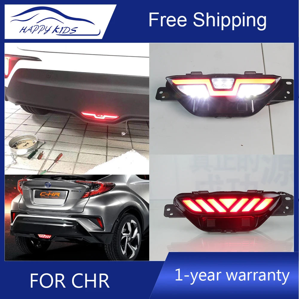 Car styling LED Bumper Light For Toyota CHR CH-R Reflector Bumper Lamp Center Fog lamp brake Light Driving+Reverse+signal Light
Car styling LED Bumper Light For Toyota CHR CH-R Reflector Bumper Lamp Center Fog lamp brake Light Driving+Reverse+signal Light