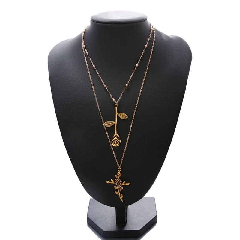 JAVRICK Girl Bohemian Multilayer Rose Flower Pendant Necklace Women Gold Tone Charm Jewelry
JAVRICK Girl Bohemian Multilayer Rose Flower Pendant Necklace Women Gold Tone Charm Jewelry