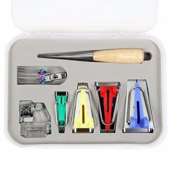 Useful Sewing Accessories Bias Tape Maker Kit for Sewing & Quilting Awl and Binder Foot
Useful Sewing Accessories Bias Tape Maker Kit for Sewing & Quilting Awl and Binder Foot