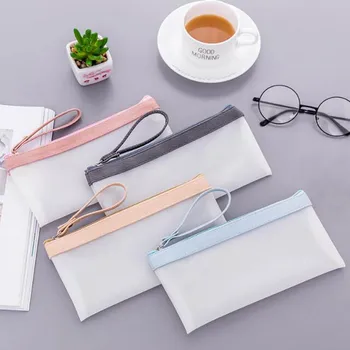 1PCS Creative Hold Transparent Matte Pencil Bag Jelly Plastic PU Pencil Case Stationery Storage Bag School Office Supply Escolar
1PCS Creative Hold Transparent Matte Pencil Bag Jelly Plastic PU Pencil Case Stationery Storage Bag School Office Supply Escolar