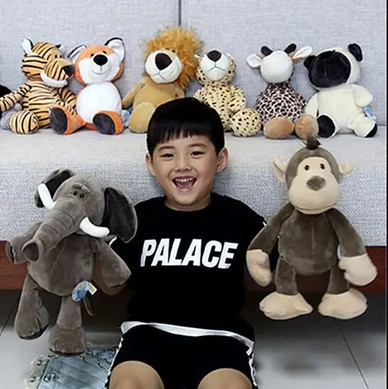 27cm 35cm Genuine JSQ TOYS Jungle brothers fox elephant lion tiger giraffe monkey for birthday gift 1pcs
27cm 35cm Genuine JSQ TOYS Jungle brothers fox elephant lion tiger giraffe monkey for birthday gift 1pcs