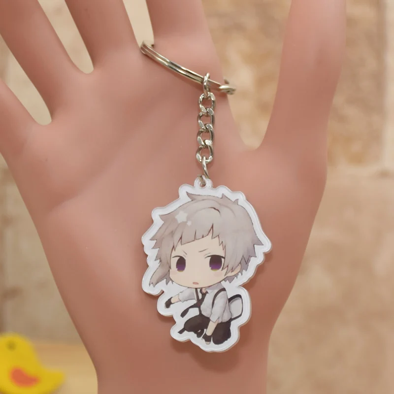Anime Bungou Stray Dogs Atsushi Nakajima Acrylic Keychain 6 Styles Pendant Key Accessories XS-2 2