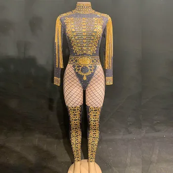2019 New Women Sexy Bodysuit Sparkling Rhinestones Jumpsuit Celebrate Nightclub Party Singer Performance Stage Dance Costume DJ
2019 New Women Sexy Bodysuit Sparkling Rhinestones Jumpsuit Celebrate Nightclub Party Singer Performance Stage Dance Costume DJ
