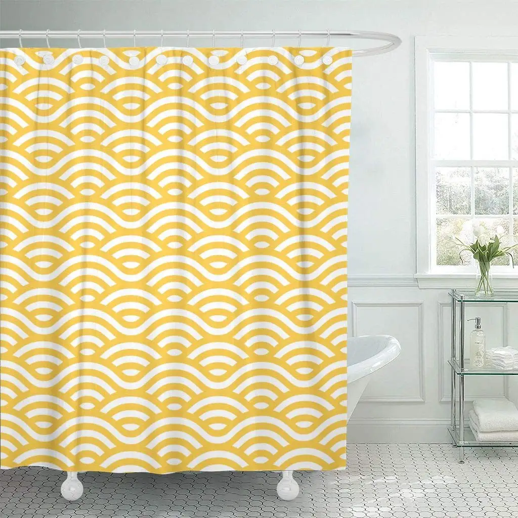 Shower Curtain with Hooks Orange Sea Yellow and White Waves Linear Colorful Asian Fish Pasta Circle Italian Ramen Bathroom
Shower Curtain with Hooks Orange Sea Yellow and White Waves Linear Colorful Asian Fish Pasta Circle Italian Ramen Bathroom