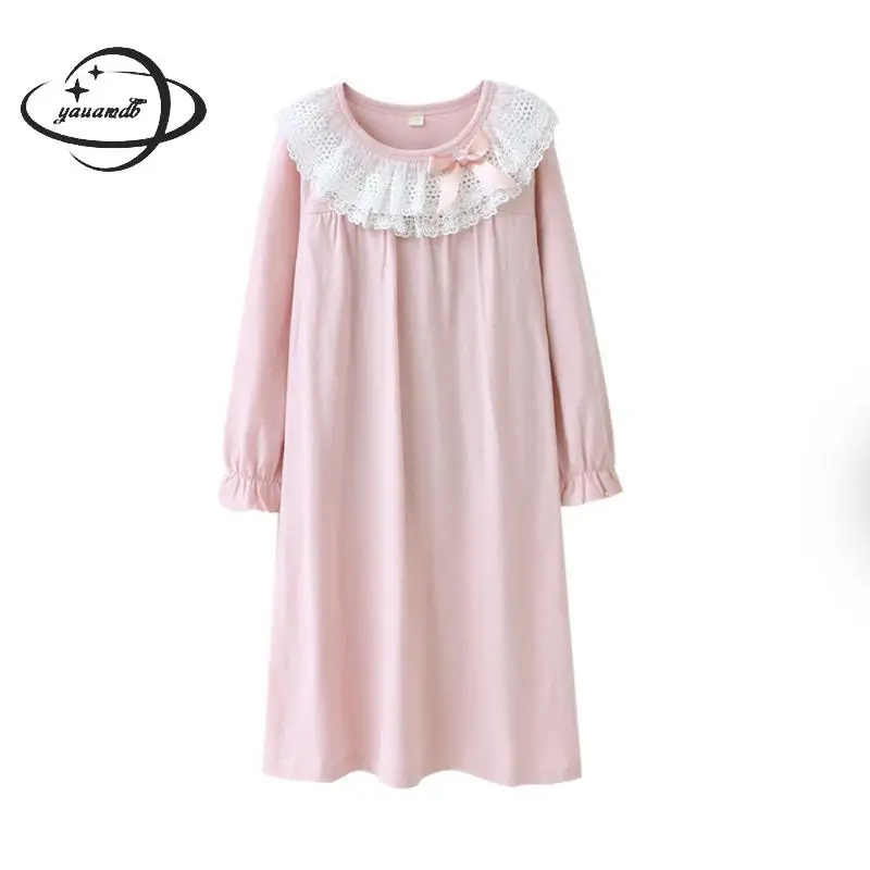 YAUAMDB girls nightgowns 2017 autumn winter 5-17Y sleepwear cotton children lace solid color clothing princess brand clothes y43
YAUAMDB girls nightgowns 2017 autumn winter 5-17Y sleepwear cotton children lace solid color clothing princess brand clothes y43