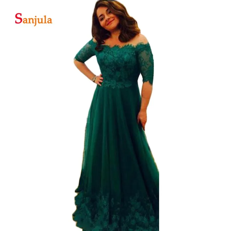 Hunter Green Boat Neck Mother Of The Bride Dress Lace Appliques A Line Long Evening Dress Half Sleevs Wedding Party Gowns D900
Hunter Green Boat Neck Mother Of The Bride Dress Lace Appliques A Line Long Evening Dress Half Sleevs Wedding Party Gowns D900