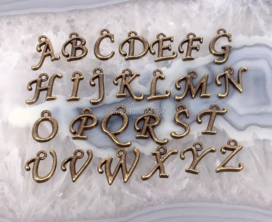 260pcs Bronze Metal Alphabet Letter Pendants beads,Charm A-Z Letters Pendants Fit European Bracelet / Necklaces jewelry findings
260pcs Bronze Metal Alphabet Letter Pendants beads,Charm A-Z Letters Pendants Fit European Bracelet / Necklaces jewelry findings