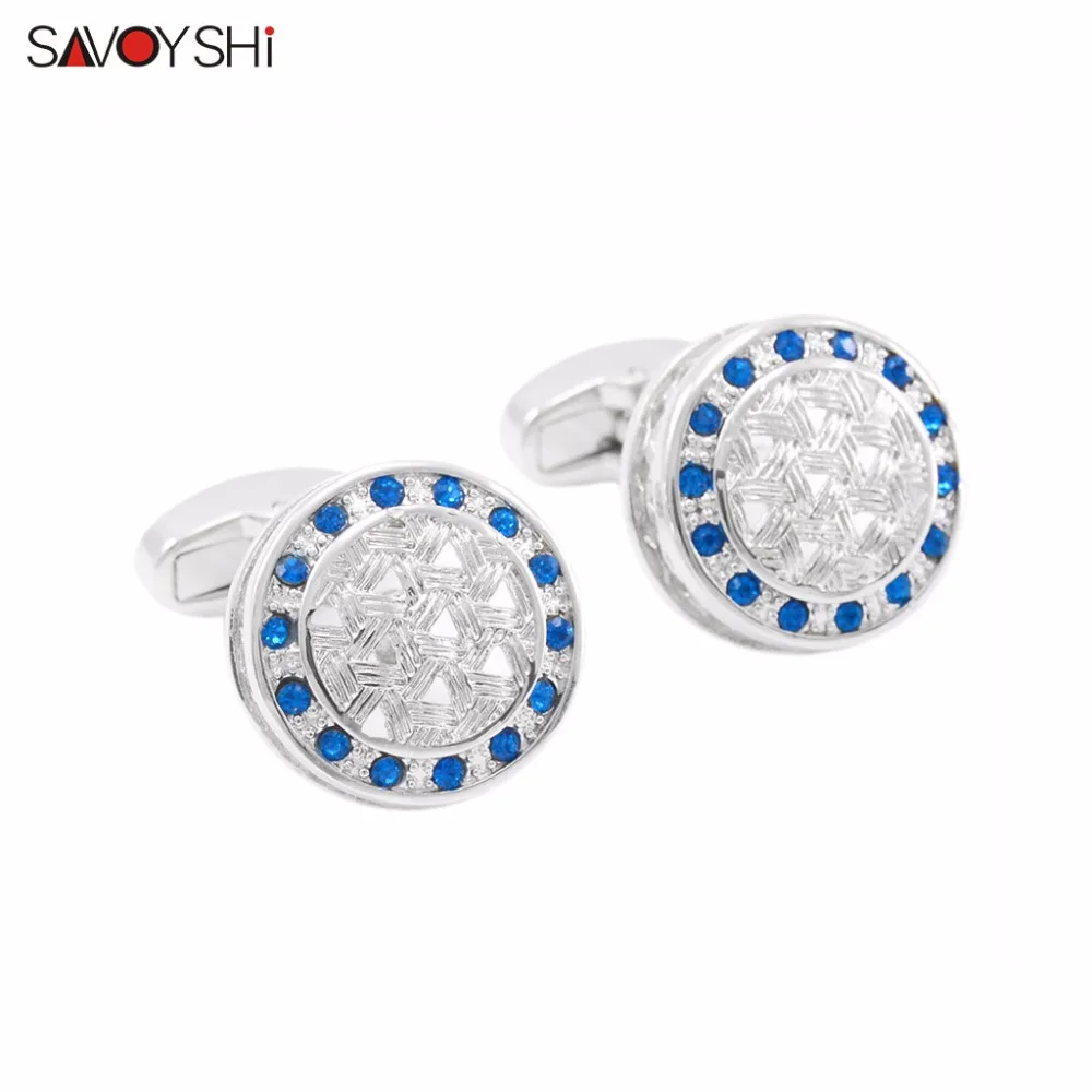 SAVOYSHI Brand Jewelry Classic Retro Hollow pattern Cufflinks for Mens Shirt Cuff buttons Blue Crystal Design Cuff links
SAVOYSHI Brand Jewelry Classic Retro Hollow pattern Cufflinks for Mens Shirt Cuff buttons Blue Crystal Design Cuff links