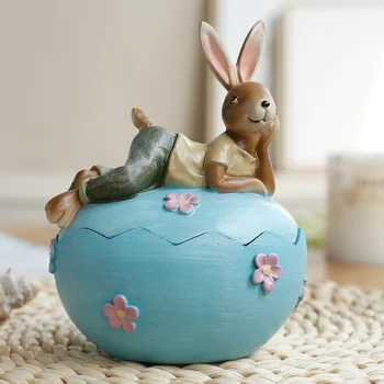American country cute old rabbit decorative box garden resin painted carved cartoon decorative cans jewelry storage jar figurine
American country cute old rabbit decorative box garden resin painted carved cartoon decorative cans jewelry storage jar figurine