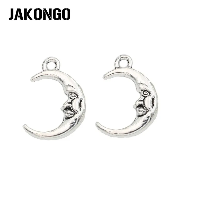 JAKONGO Antique Silver Plated Moon Face Charm Pendants for Jewelry Making Bracelet Accessories Findings DIY 21x15mm
JAKONGO Antique Silver Plated Moon Face Charm Pendants for Jewelry Making Bracelet Accessories Findings DIY 21x15mm
