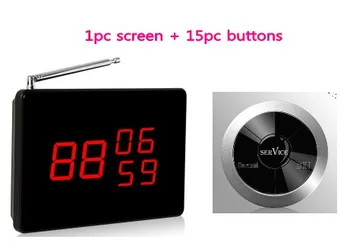 Free shipping! Wireless calling system 1pc screen receiver 15pcs 3 keys call button, restaurant waiter call, hospital nuse call
Free shipping! Wireless calling system 1pc screen receiver 15pcs 3 keys call button, restaurant waiter call, hospital nuse call