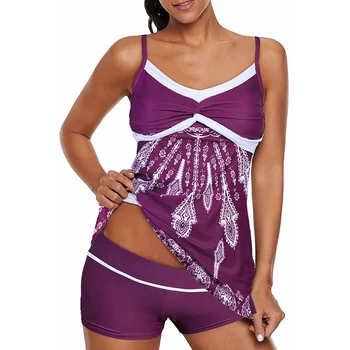 2019 New Black Purple Twist Pleated Bust Flared Tankini Set Swimsuit Beach Wear Swimwear 2pcs Swim Suit For Holiday
2019 New Black Purple Twist Pleated Bust Flared Tankini Set Swimsuit Beach Wear Swimwear 2pcs Swim Suit For Holiday