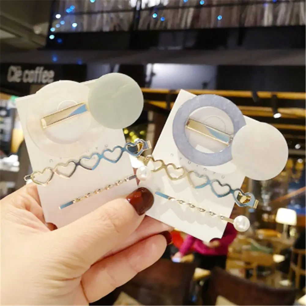 3pcs/set Fashion Resin Pearl Geometric Round Heart Bow Hairpins Hair Headwear Hair Clip Sweet Wedding Party Barrettes Jewelry
3pcs/set Fashion Resin Pearl Geometric Round Heart Bow Hairpins Hair Headwear Hair Clip Sweet Wedding Party Barrettes Jewelry