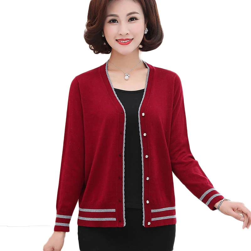 2019 Spring Autumn Middle Age Women Wool Sweater Cardigan Coat Mother Clothes Female V-Neck Knitted Tops Sweater Outerwear A211
2019 Spring Autumn Middle Age Women Wool Sweater Cardigan Coat Mother Clothes Female V-Neck Knitted Tops Sweater Outerwear A211