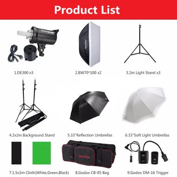 Free DHL Godox 900W Studio Flash Lighting Kit 3 X 300W Photography Strobe light & Softbox & Light Stand Portrait KitCD50
Free DHL Godox 900W Studio Flash Lighting Kit 3 X 300W Photography Strobe light & Softbox & Light Stand Portrait KitCD50