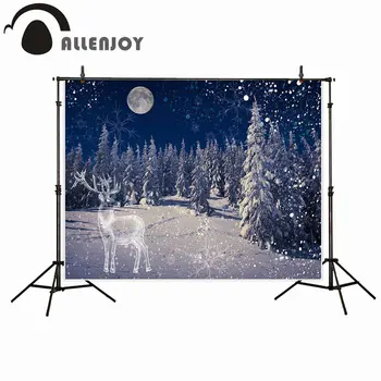 Allenjoy photography backdrop winter night snow pine tree elk Christmas background photocall photo shoot fabric photobooth
Allenjoy photography backdrop winter night snow pine tree elk Christmas background photocall photo shoot fabric photobooth