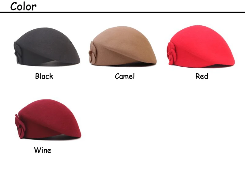 4 colors wool fedora