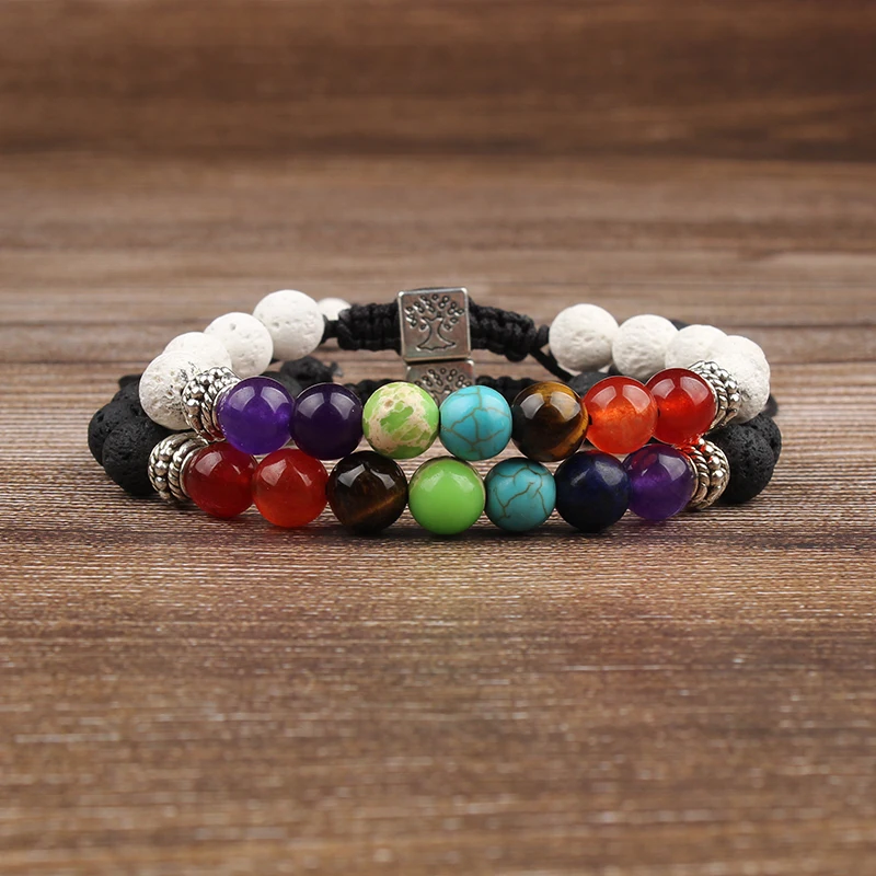 Lingxiang Black and white volcanic stone lava stone woven bracelet yoga bracelet suitable for men and women wear bracelets
Lingxiang Black and white volcanic stone lava stone woven bracelet yoga bracelet suitable for men and women wear bracelets