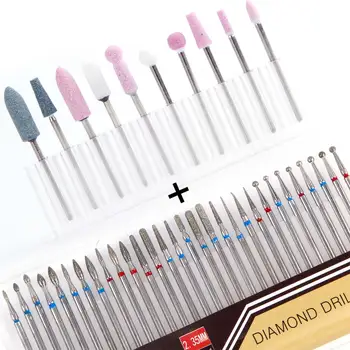 40pcs Diamond Milling Cutter+Ceramic Stone Manicure Tools Electric Nail Files Carbide Polisher Cutter Rotary Burrs Drill Bits
40pcs Diamond Milling Cutter+Ceramic Stone Manicure Tools Electric Nail Files Carbide Polisher Cutter Rotary Burrs Drill Bits
