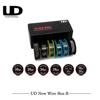 

6pcs/lot Original Youde UD Wire Box-B With 6 in 1 Wires Kit KA1/NI80/SS316L For RDTA RDA RTA Rebuild Atomizer Vape Vaporize Ecig