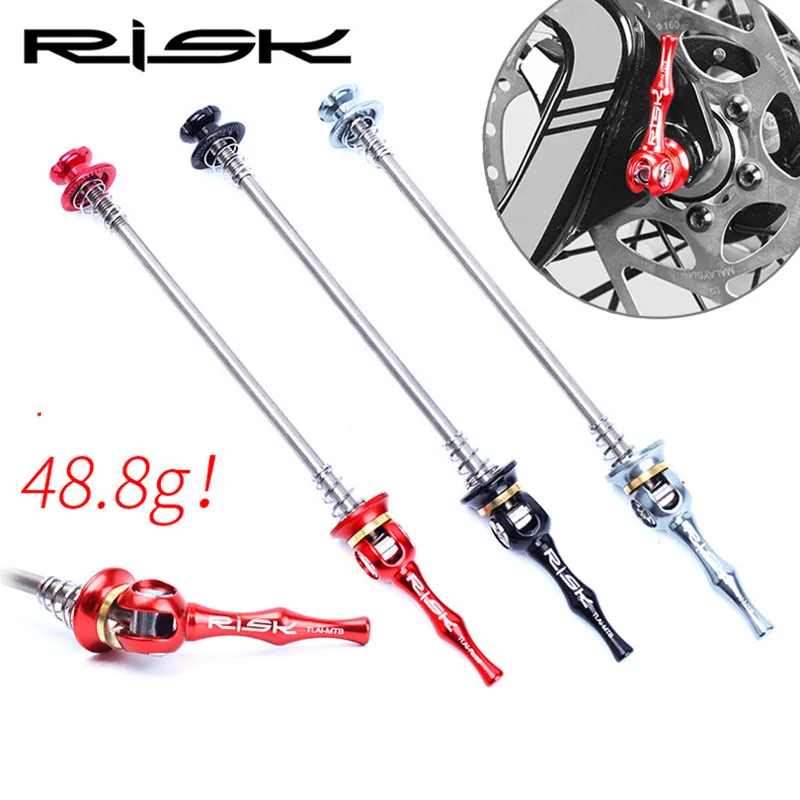 Risk 1Pair Quick Release Titanium Bike Skewers Anti Theft QR Skewers for MTB Road Bicycle Wheels Locking Security Cycling Parts
Risk 1Pair Quick Release Titanium Bike Skewers Anti Theft QR Skewers for MTB Road Bicycle Wheels Locking Security Cycling Parts