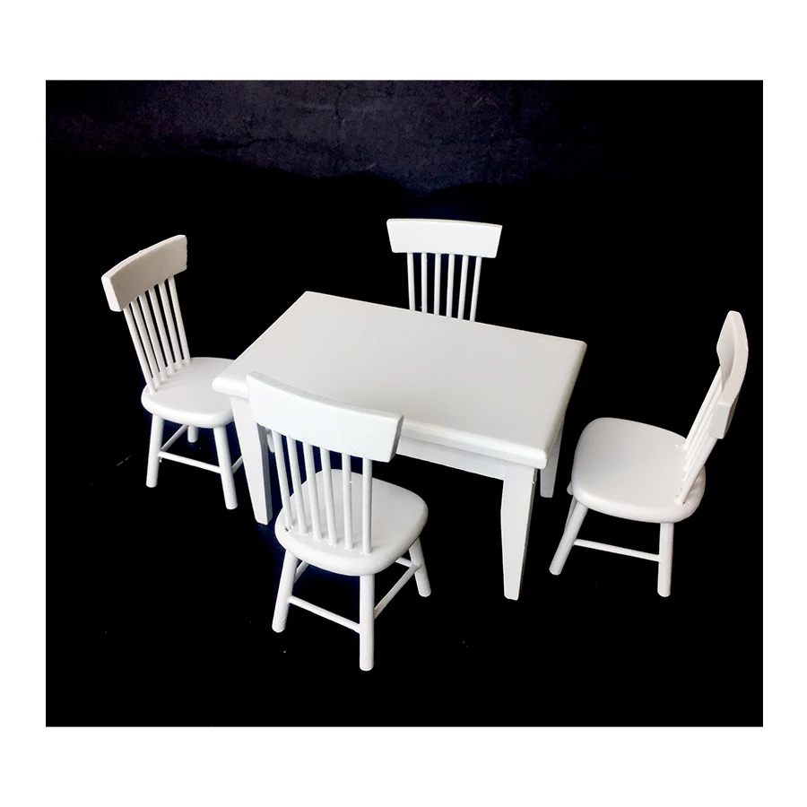 1/12 Dollhouse Miniature Furniture Square Dining-table And 4 Chairs 2 Colors Available White & Wood
1/12 Dollhouse Miniature Furniture Square Dining-table And 4 Chairs 2 Colors Available White & Wood