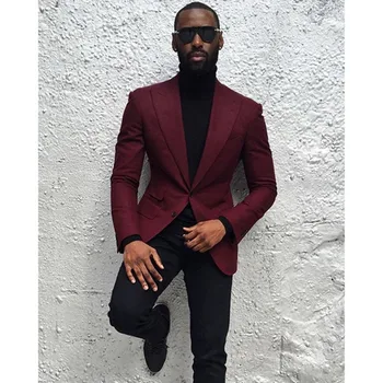 2018 Custom Made Peaked Lapel Terno Masculino Wedding Suits For Men new Slim Fit Burgundy Groom Suit Mens suit Tuxedo Man Blazer
2018 Custom Made Peaked Lapel Terno Masculino Wedding Suits For Men new Slim Fit Burgundy Groom Suit Mens suit Tuxedo Man Blazer