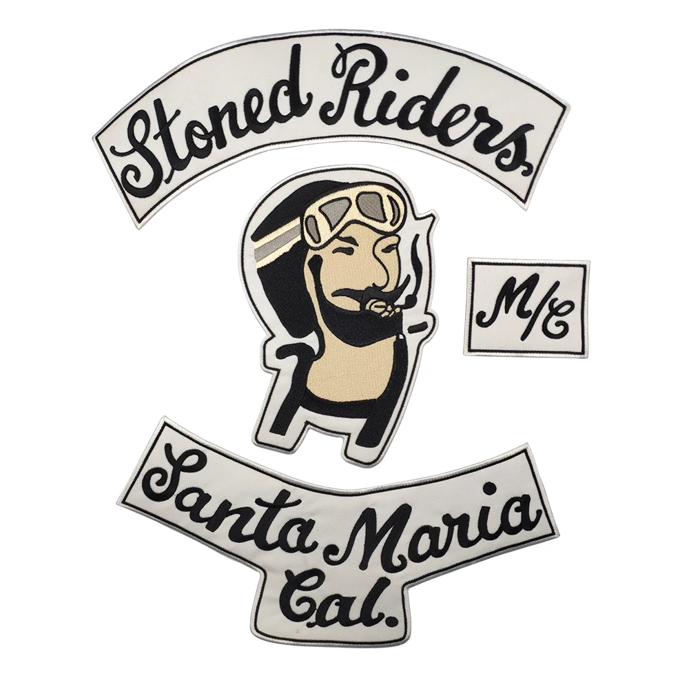 iron patches for clothing Stoned rider motorcycle patch punk embroidery Iron on custom patches full back set stickers on clothes
iron patches for clothing Stoned rider motorcycle patch punk embroidery Iron on custom patches full back set stickers on clothes