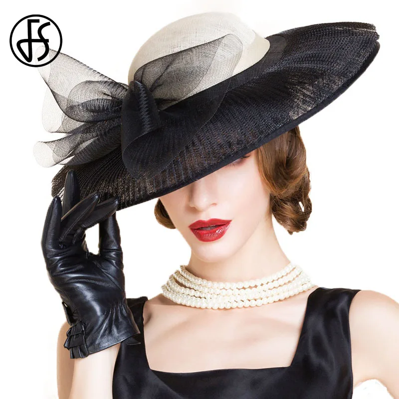 FS Black And White Large Wide Brim Bowknot Kentucky Derby Hats Fashion Woman Elegant Summer British Style Linen Fedoras
FS Black And White Large Wide Brim Bowknot Kentucky Derby Hats Fashion Woman Elegant Summer British Style Linen Fedoras