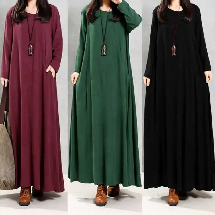 Autumn Vintage Casual Long Sleeve Cotton Women Long Dress Retro Plus Size 5XL Red Black Green Party Lady Dress Robe Longue Femme
Autumn Vintage Casual Long Sleeve Cotton Women Long Dress Retro Plus Size 5XL Red Black Green Party Lady Dress Robe Longue Femme