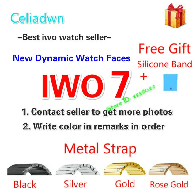 Bluetooth Smart Watch IWO 7 SmartWatch 42mm Case Dynamic Watch Faces Clock for iOS Android Smart Phone
Bluetooth Smart Watch IWO 7 SmartWatch 42mm Case Dynamic Watch Faces Clock for iOS Android Smart Phone