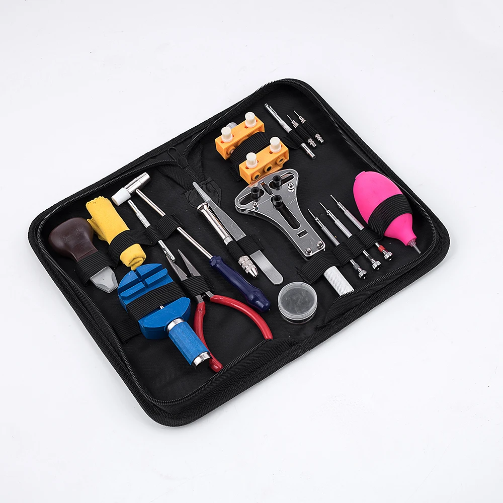 18pcs Clock Watch Tools Watch Repair Tool Kit Set Watch Case Opener Link Spring Bar Remover Hand Tool Set horloge gereedschap 
18pcs Clock Watch Tools Watch Repair Tool Kit Set Watch Case Opener Link Spring Bar Remover Hand Tool Set horloge gereedschap