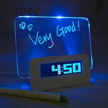 Cobee Romantic LED Luminous Memo Pad Message Board Digital Alarm Clock Home Nigh Light
Cobee Romantic LED Luminous Memo Pad Message Board Digital Alarm Clock Home Nigh Light
