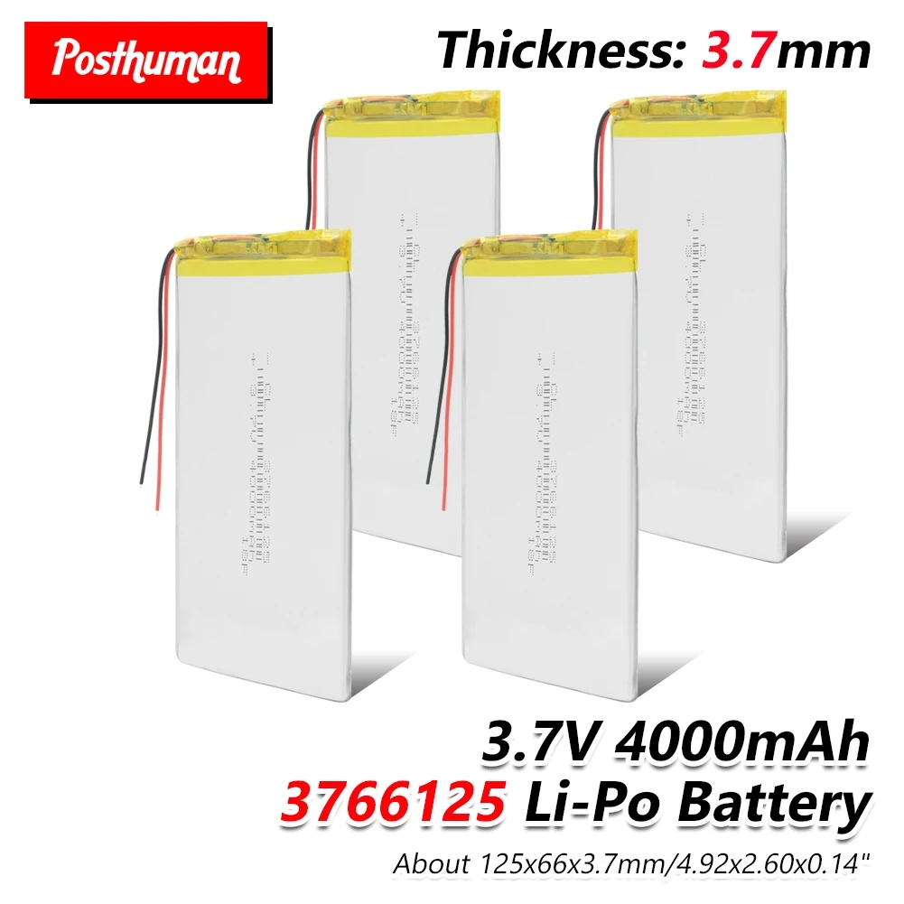 3.7V 4000mAh Lipo Battery 3766125 With PCB For Tablet iPad DVD Camera PDA Digital Camera Radio LED Lamp Electric Toys
3.7V 4000mAh Lipo Battery 3766125 With PCB For Tablet iPad DVD Camera PDA Digital Camera Radio LED Lamp Electric Toys