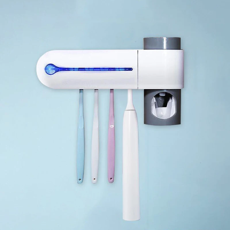 3 in 1 UV Light Antibacteria Toothbrush Wall Mount Stand Bathroom Tools Set Toothpaste Dispenser Sterilizer Toothbrush Holder
3 in 1 UV Light Antibacteria Toothbrush Wall Mount Stand Bathroom Tools Set Toothpaste Dispenser Sterilizer Toothbrush Holder