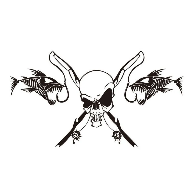 Skull Pirate Fishing Sticker Sticker Car Body Stickers Window Door Decal Top Quality Waterproof ZP015
Skull Pirate Fishing Sticker Sticker Car Body Stickers Window Door Decal Top Quality Waterproof ZP015
