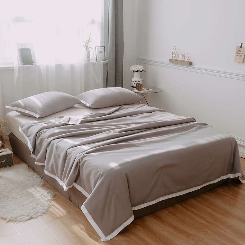 Light grey wash cotton soft bedspread coverlet/bed cover,also good use as summer blanket 145x195/175x195/195*225cm
Light grey wash cotton soft bedspread coverlet/bed cover,also good use as summer blanket 145x195/175x195/195*225cm
