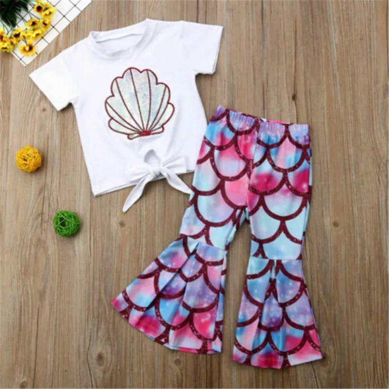 Toddler Kids Baby Girls free shipping clothes round neck short sleeve pullover T-Shirts Geometry Flared Pants 2PCS cute Outfits
Toddler Kids Baby Girls free shipping clothes round neck short sleeve pullover T-Shirts Geometry Flared Pants 2PCS cute Outfits