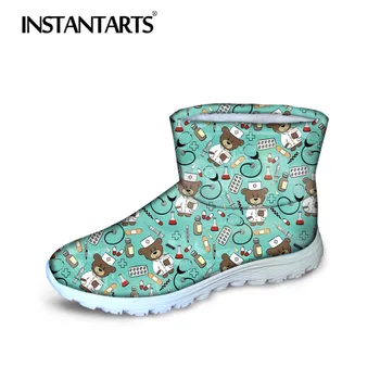 INSTANTARTS Women Nurse Flat Shoes Woman's Snow Boots 3D Cartoon Nurse Bear Print Teenager Girl Winter Non-slip Ankle Boots 2020
INSTANTARTS Women Nurse Flat Shoes Woman's Snow Boots 3D Cartoon Nurse Bear Print Teenager Girl Winter Non-slip Ankle Boots 2020