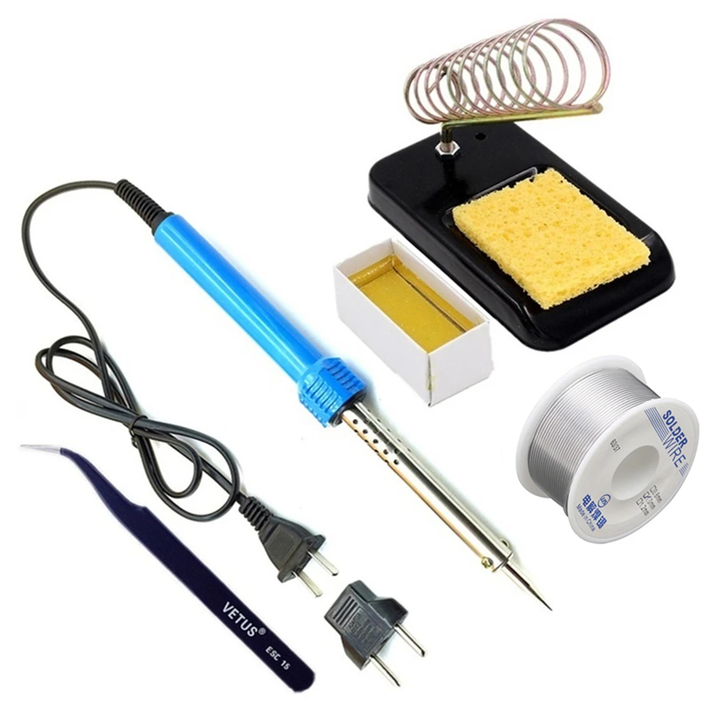30W 220V Electric Soldering Irons Set Lead-Free with Iron Stand Solder Wire Rosin Tweezers Repair Welding Tools for Electronics
30W 220V Electric Soldering Irons Set Lead-Free with Iron Stand Solder Wire Rosin Tweezers Repair Welding Tools for Electronics