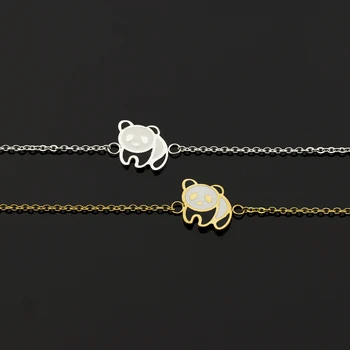 10pcs Charm Panda Bracelets For Women Stainless Steel Boho Jewelry Cute Sweet Enamel Bear Best Gifts For Her Armband Mannen BFF
10pcs Charm Panda Bracelets For Women Stainless Steel Boho Jewelry Cute Sweet Enamel Bear Best Gifts For Her Armband Mannen BFF