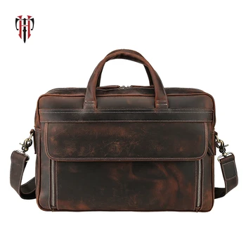 TIANHOO 17 inch laptop man bags genuine leather briefcase crossbody retro style shoulder & handle bag for men
TIANHOO 17 inch laptop man bags genuine leather briefcase crossbody retro style shoulder & handle bag for men