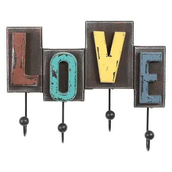 Multicolor Rustic Finish Wood Love Design Decorative Wall Mounted Coat Rack with 4 Metal Hooks Dropshipping
Multicolor Rustic Finish Wood Love Design Decorative Wall Mounted Coat Rack with 4 Metal Hooks Dropshipping