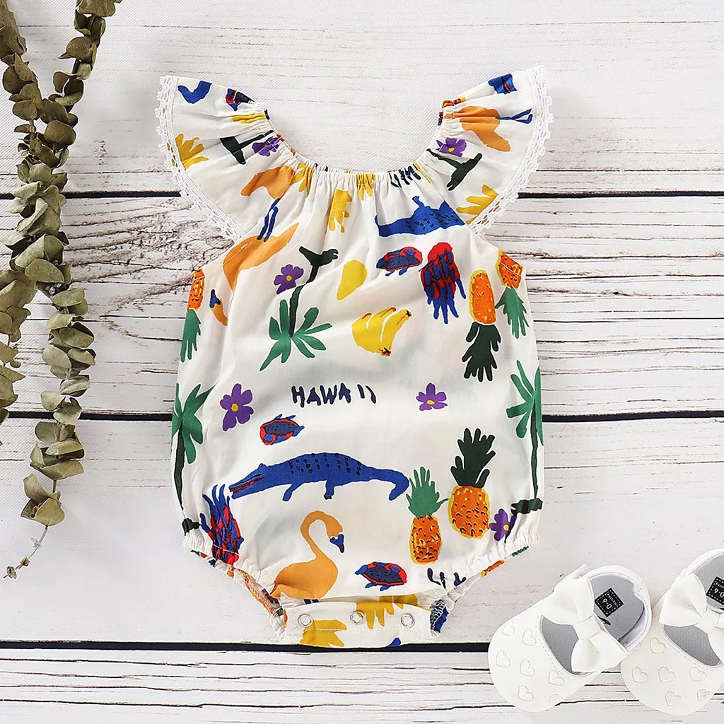 Infant Baby Girls Sleeveless Cartoon Dinosaur Print Lace Romper Jumpsuit roupas infantil Onesies newborn clothes baby clothing
Infant Baby Girls Sleeveless Cartoon Dinosaur Print Lace Romper Jumpsuit roupas infantil Onesies newborn clothes baby clothing