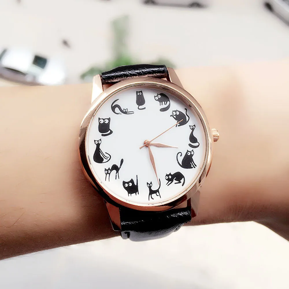 NEW Watch Women Cute Hand Drawn 12 Cat Dial Fashion Creative Ladies Quartz Wrist Watch reloj de mujer montres femme dames saat
NEW Watch Women Cute Hand Drawn 12 Cat Dial Fashion Creative Ladies Quartz Wrist Watch reloj de mujer montres femme dames saat